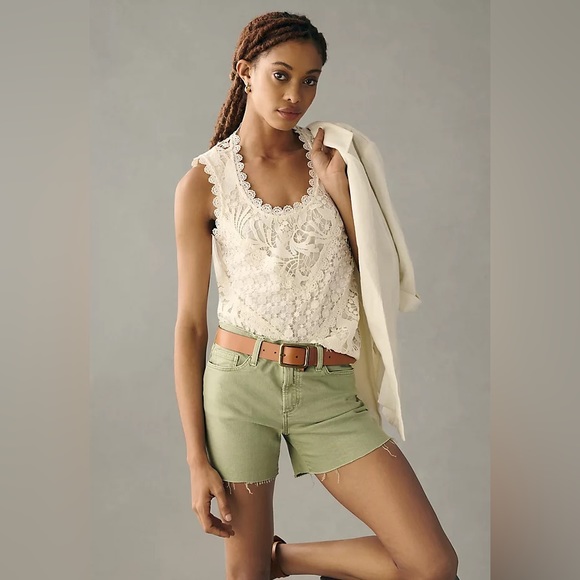 Anthropologie Tops - Anthropoligie Tiny Lace Crochet tank XXS